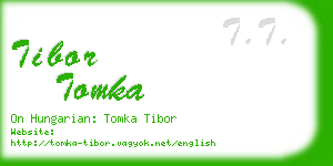 tibor tomka business card